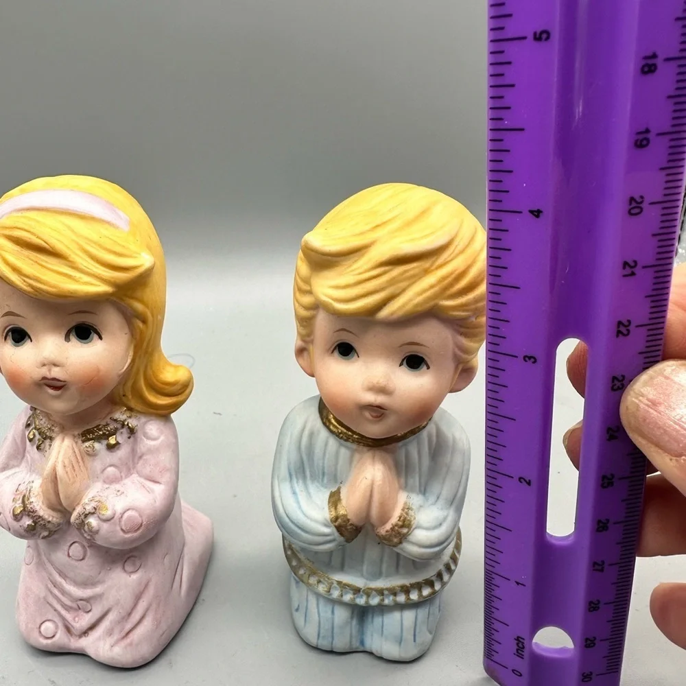 Homco vintage praying boy & girl figurines